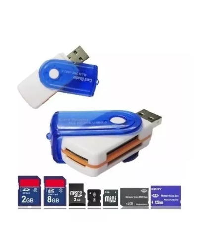 Leitor Usb Adaptador Cartão De Memória Micro Sd Até 64gb